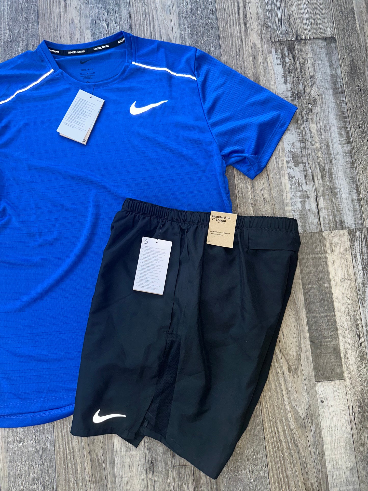 Nike miler set “Royal blue/black”