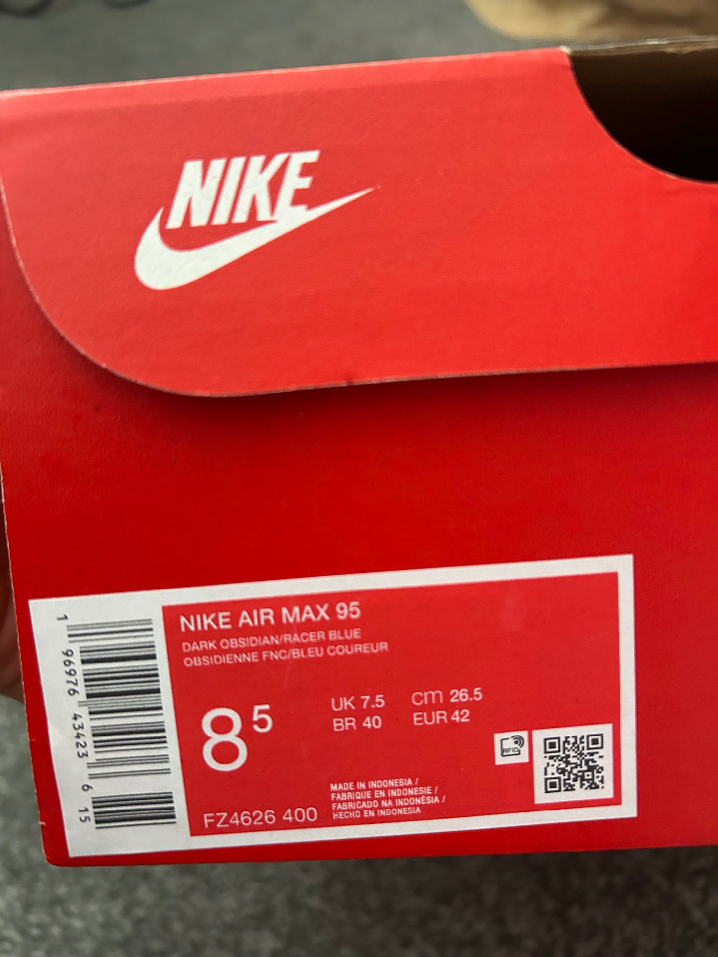 Nike air max 95 Navy blue Uk 7.5