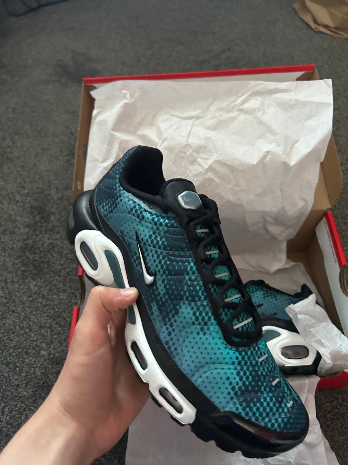 Nike air max plus TN “Metallic blue/silver” UK 7.5