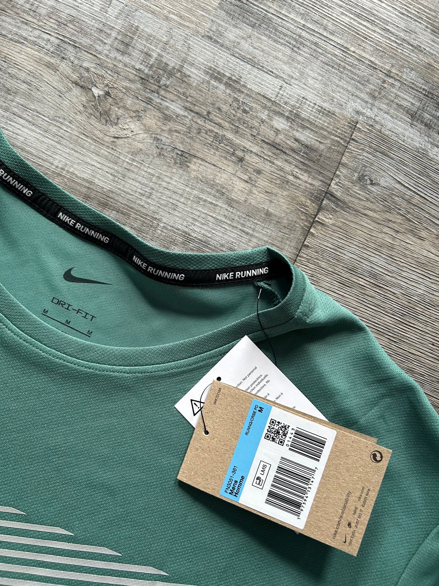 Nike miler flash t-shirt “Teal Green”
