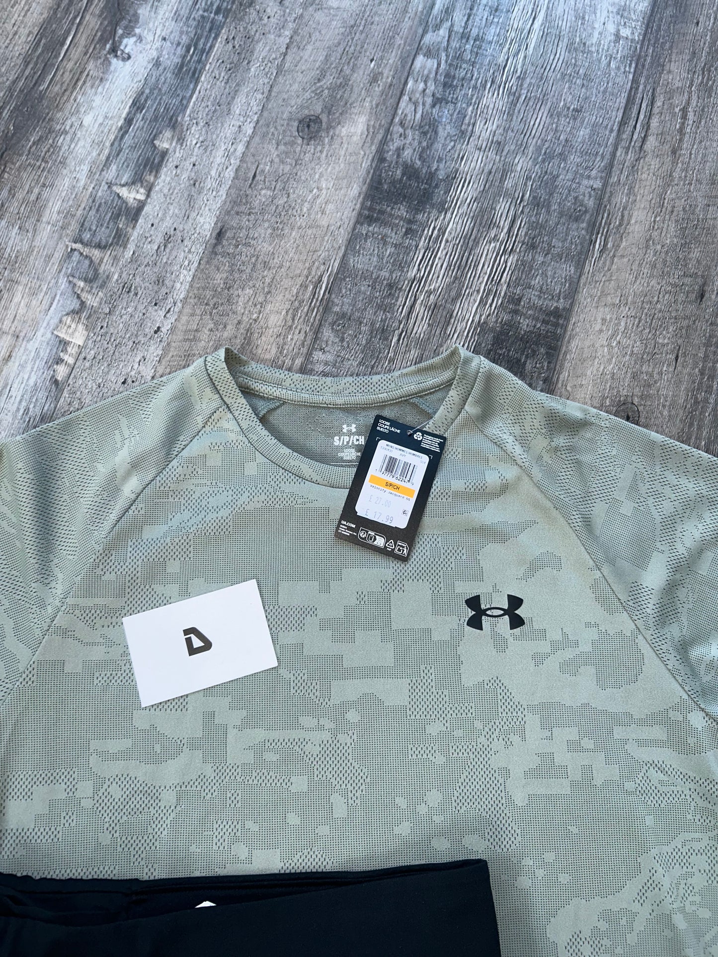 Under armour velocity set with shorts “Olive Green”
