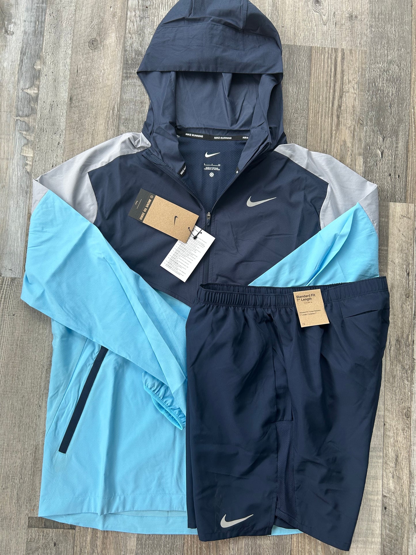 Nike Windrunner set with shorts Aqua blue