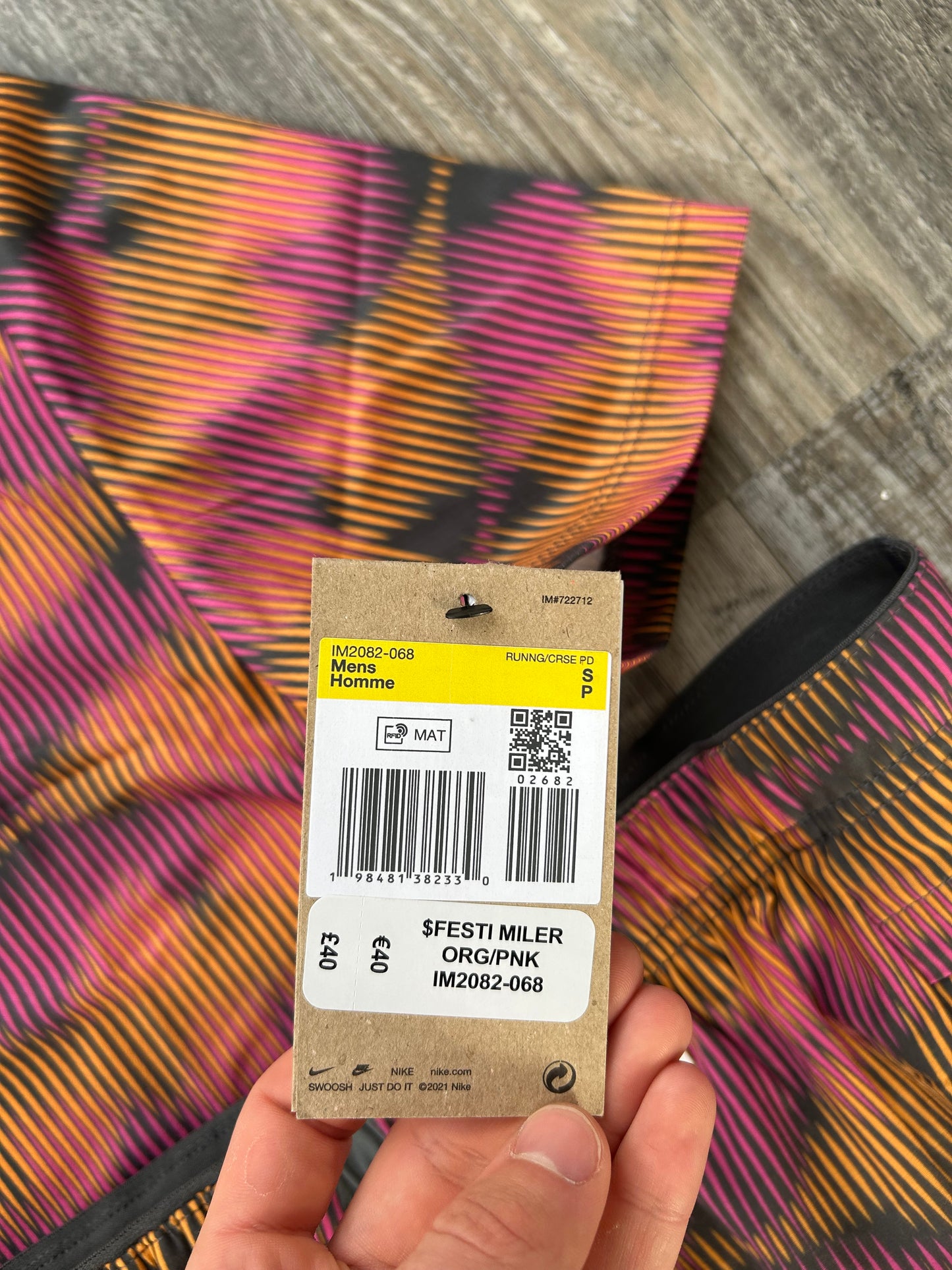 Nike miler set with shorts “Orange/pink”