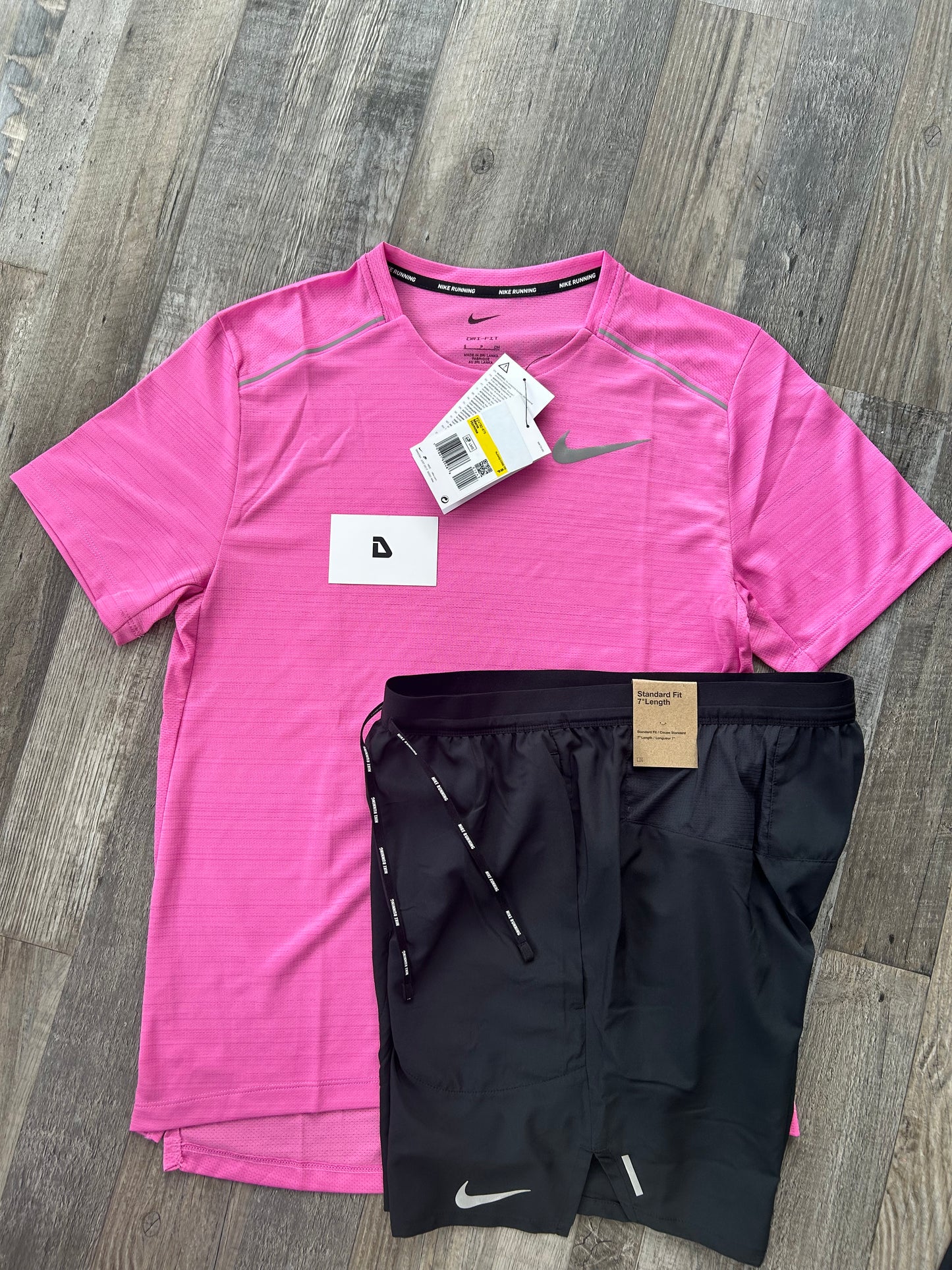 Nike miler set with shorts “Playful pink”