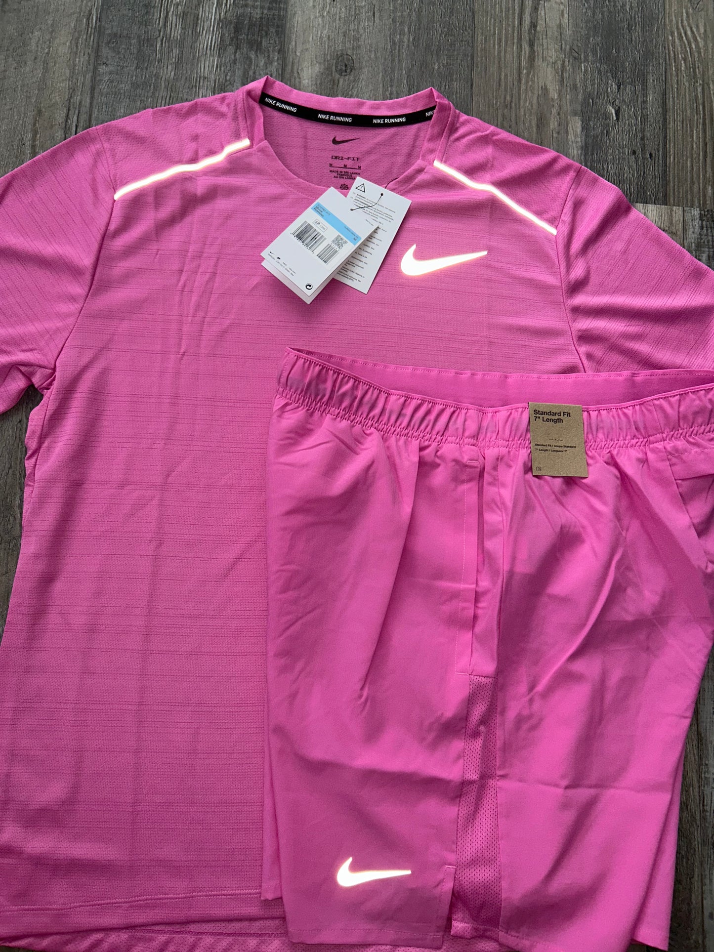 Nike miler set with shorts Hot pink