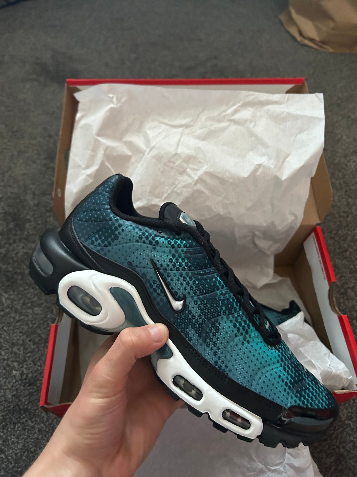 Nike air max plus TN “Metallic blue/silver” UK 7.5