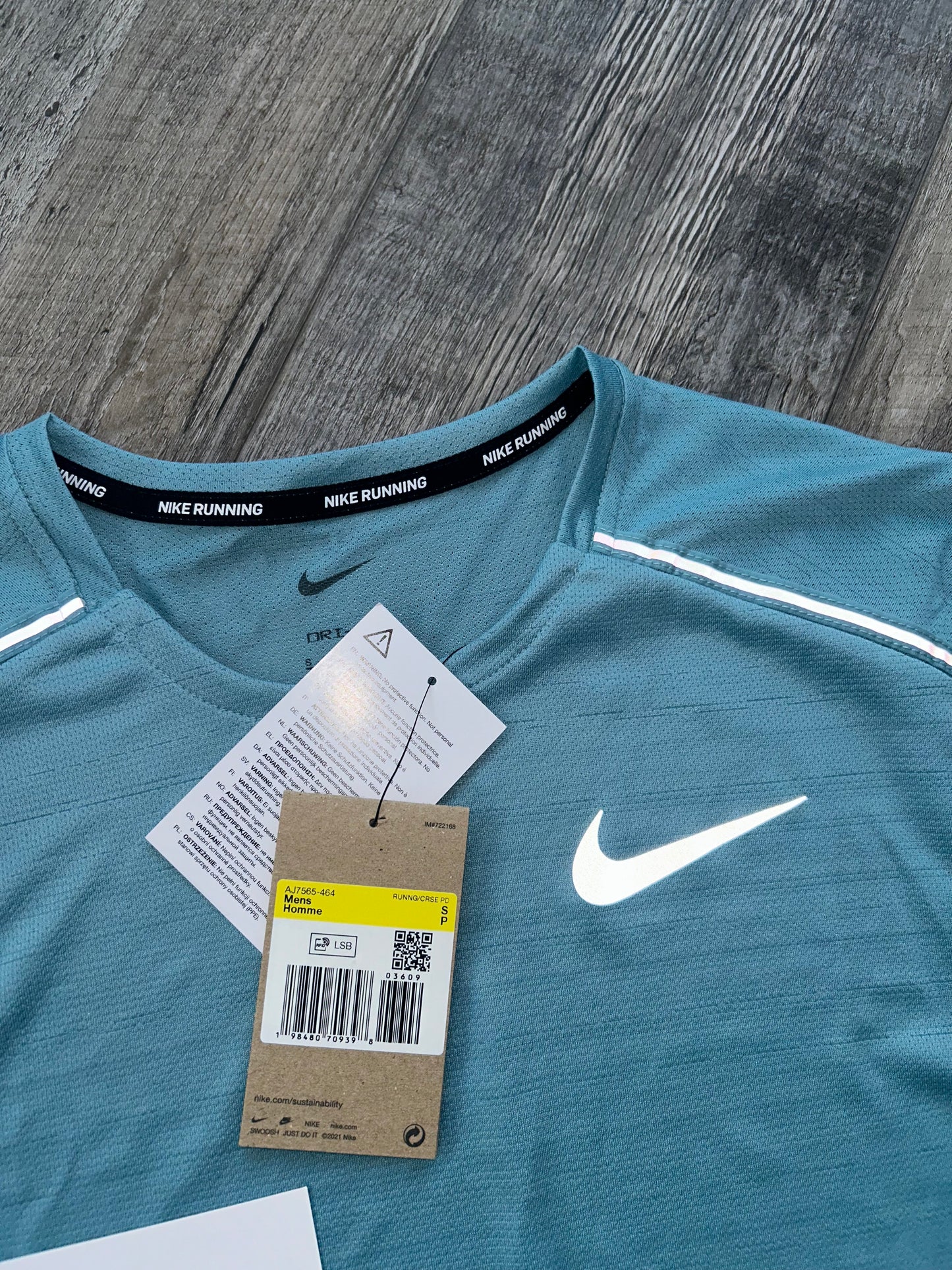 Nike miler set with shorts “denim blue”