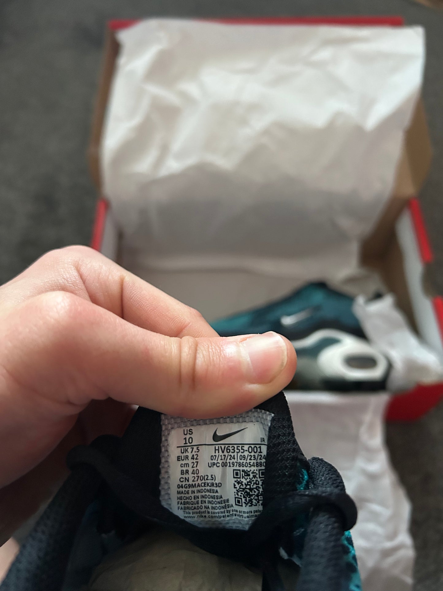 Nike air max plus TN “Metallic blue/silver” UK 7.5