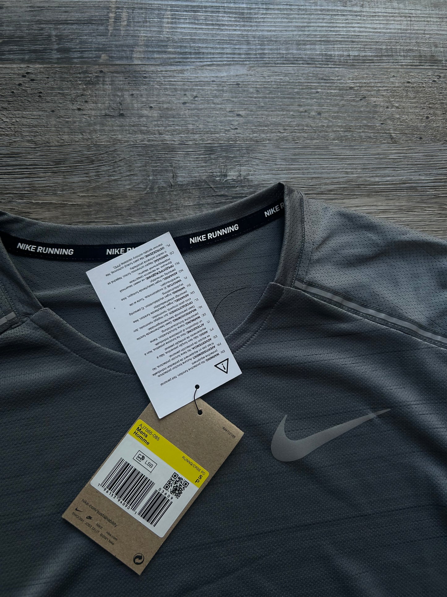 Nike miler set with shorts “Smoke Grey”