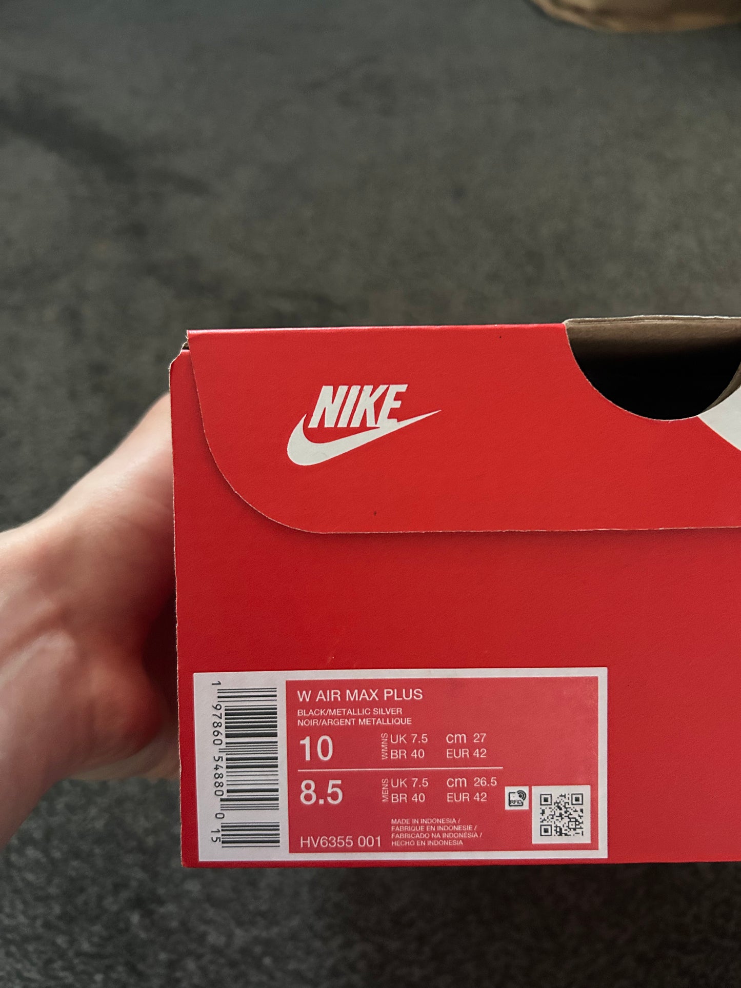 Nike air max plus TN “Metallic blue/silver” UK 7.5