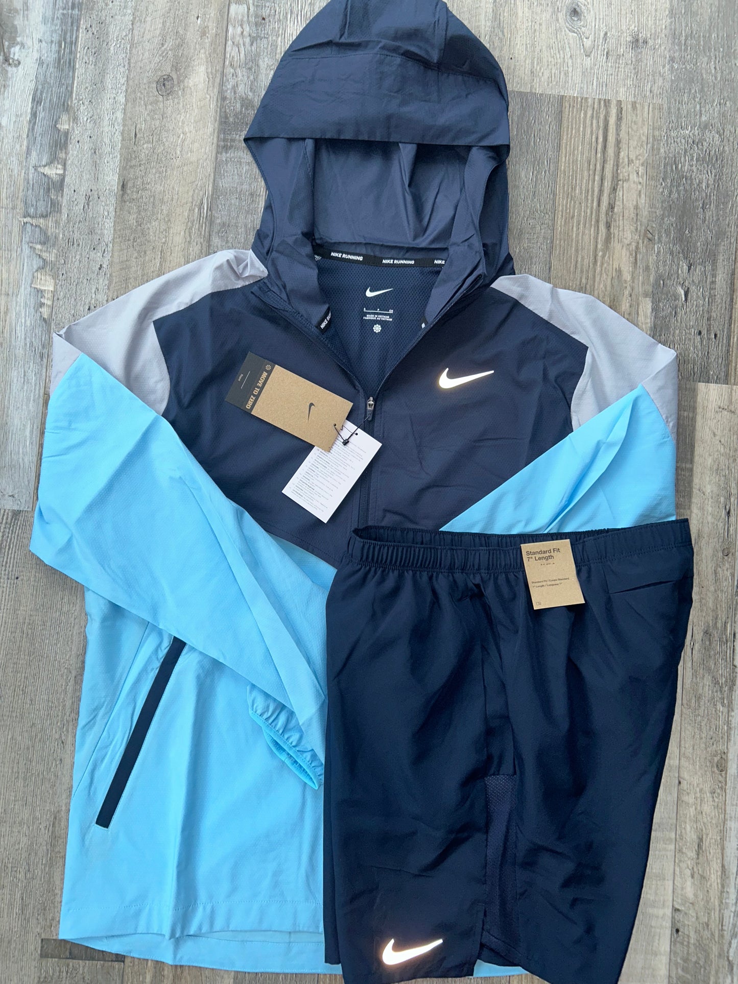 Nike Windrunner set with shorts Aqua blue