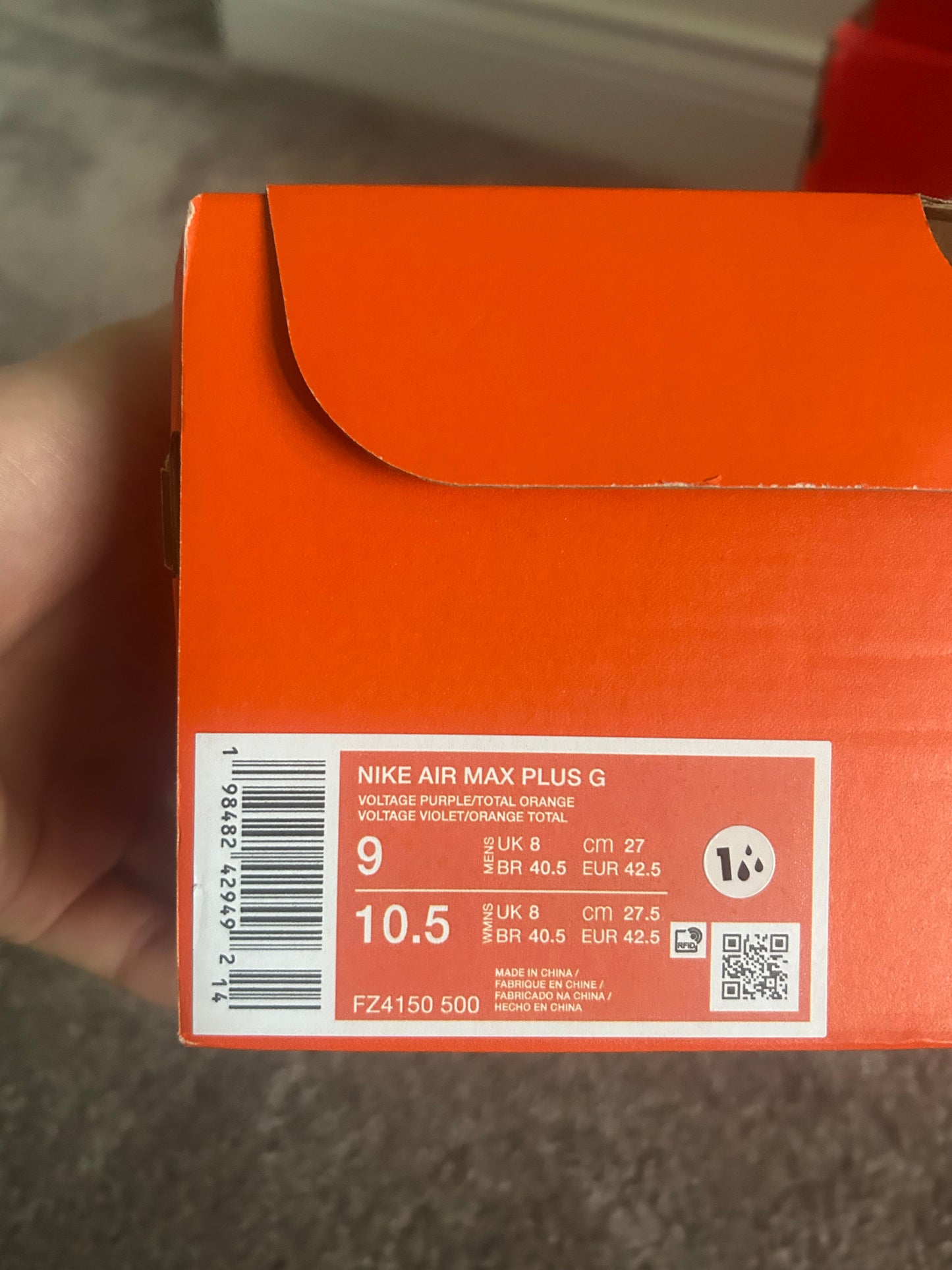 Nike air max plus G “Voltage purple”