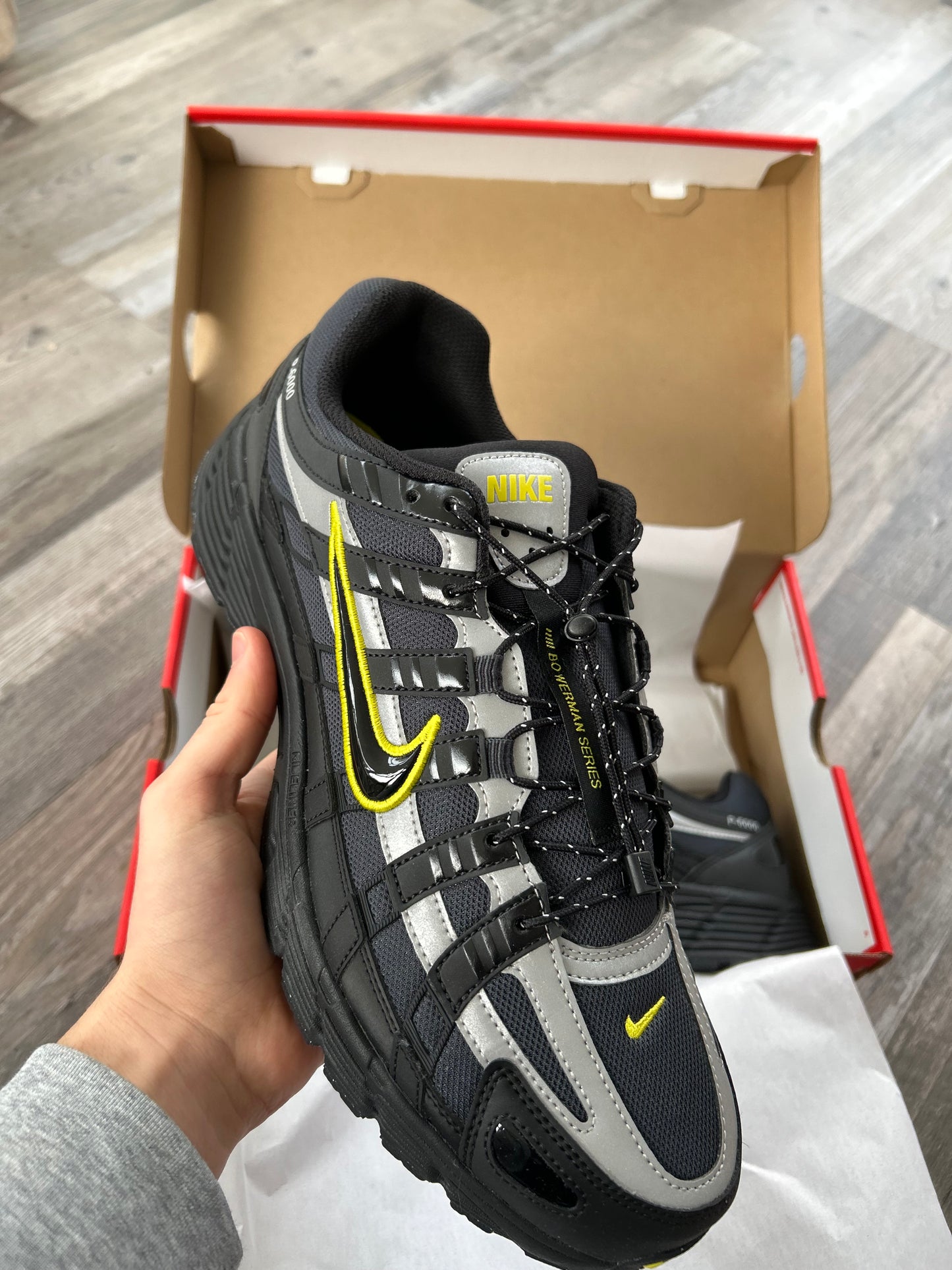 Nike P6000 “anthracite voltage yellow”