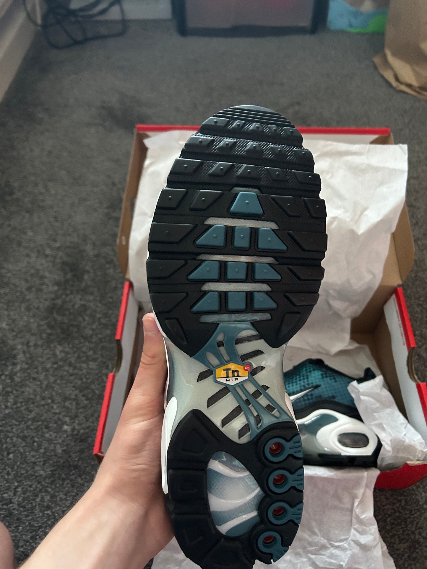 Nike air max plus TN “Metallic blue/silver” UK 7.5