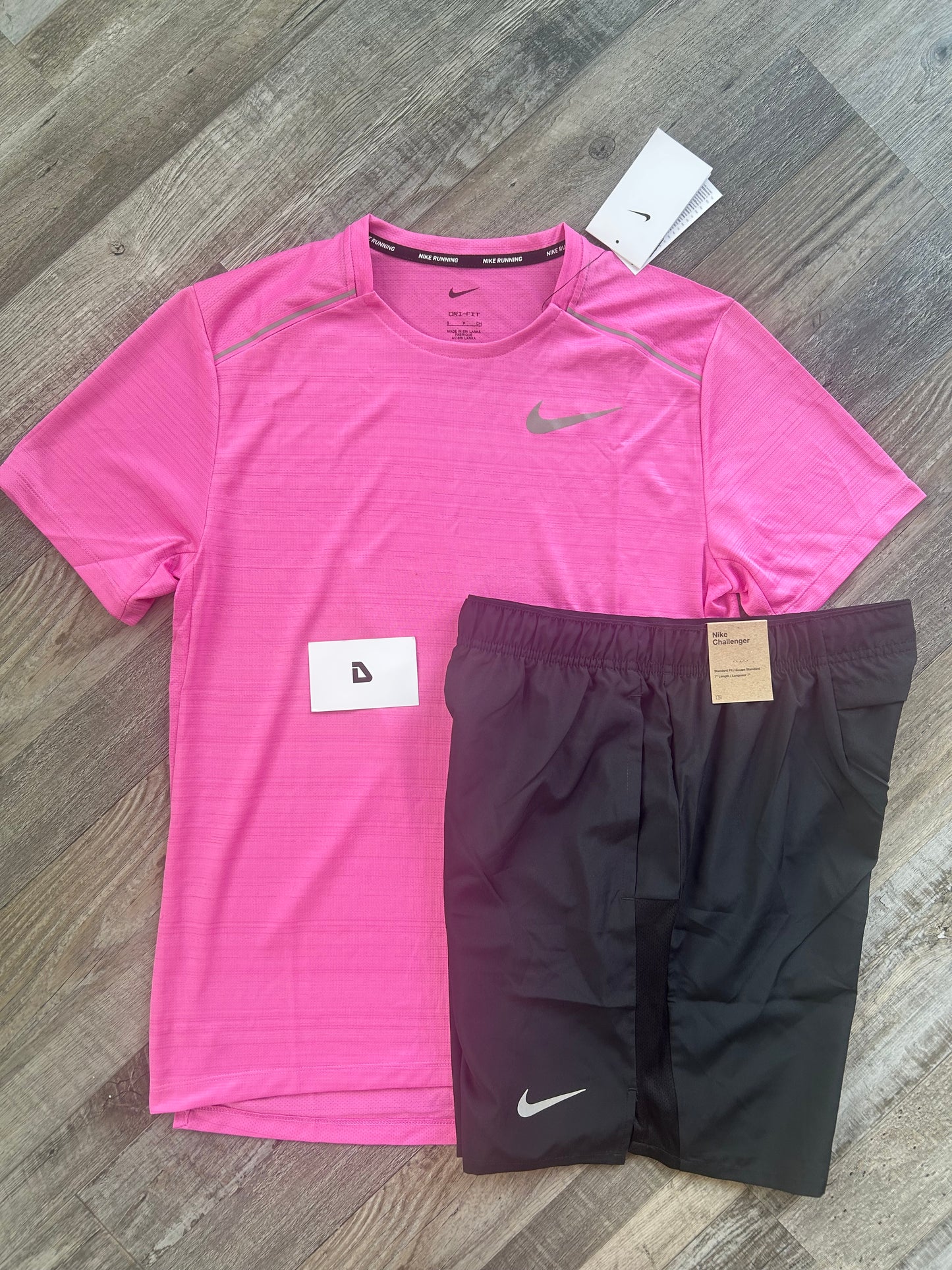 Nike miler 1.0 set with shorts “Playful pink”