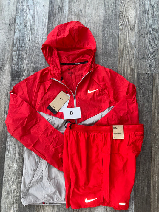 Nike stride Windrunner set with shorts “Crimson Red”