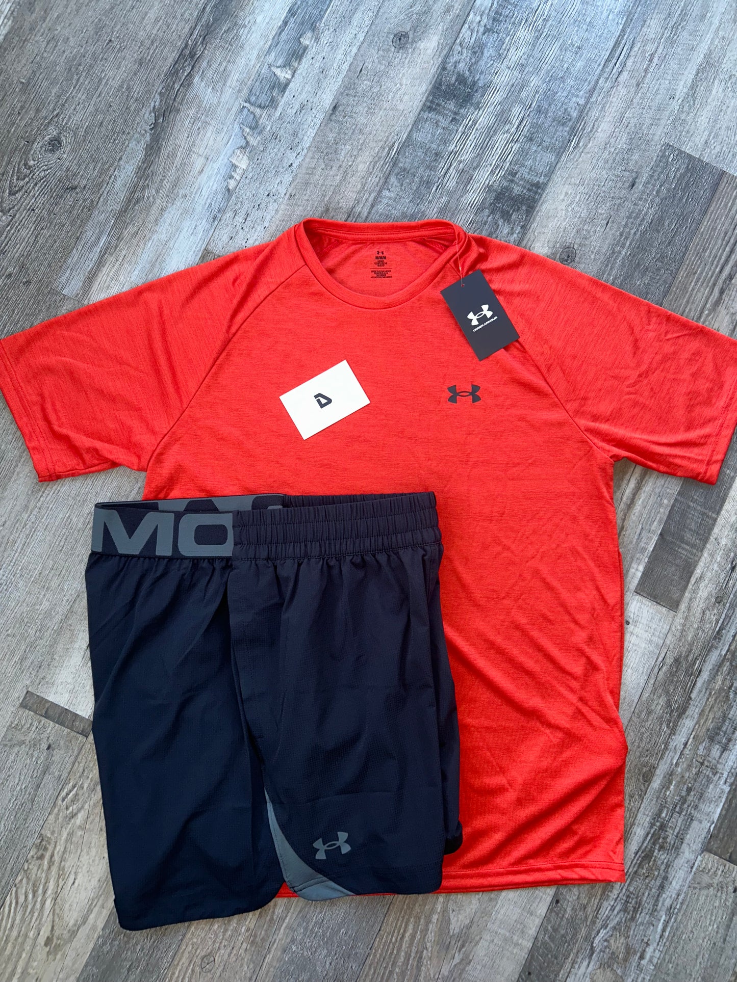 Under armour set with shorts “Red”