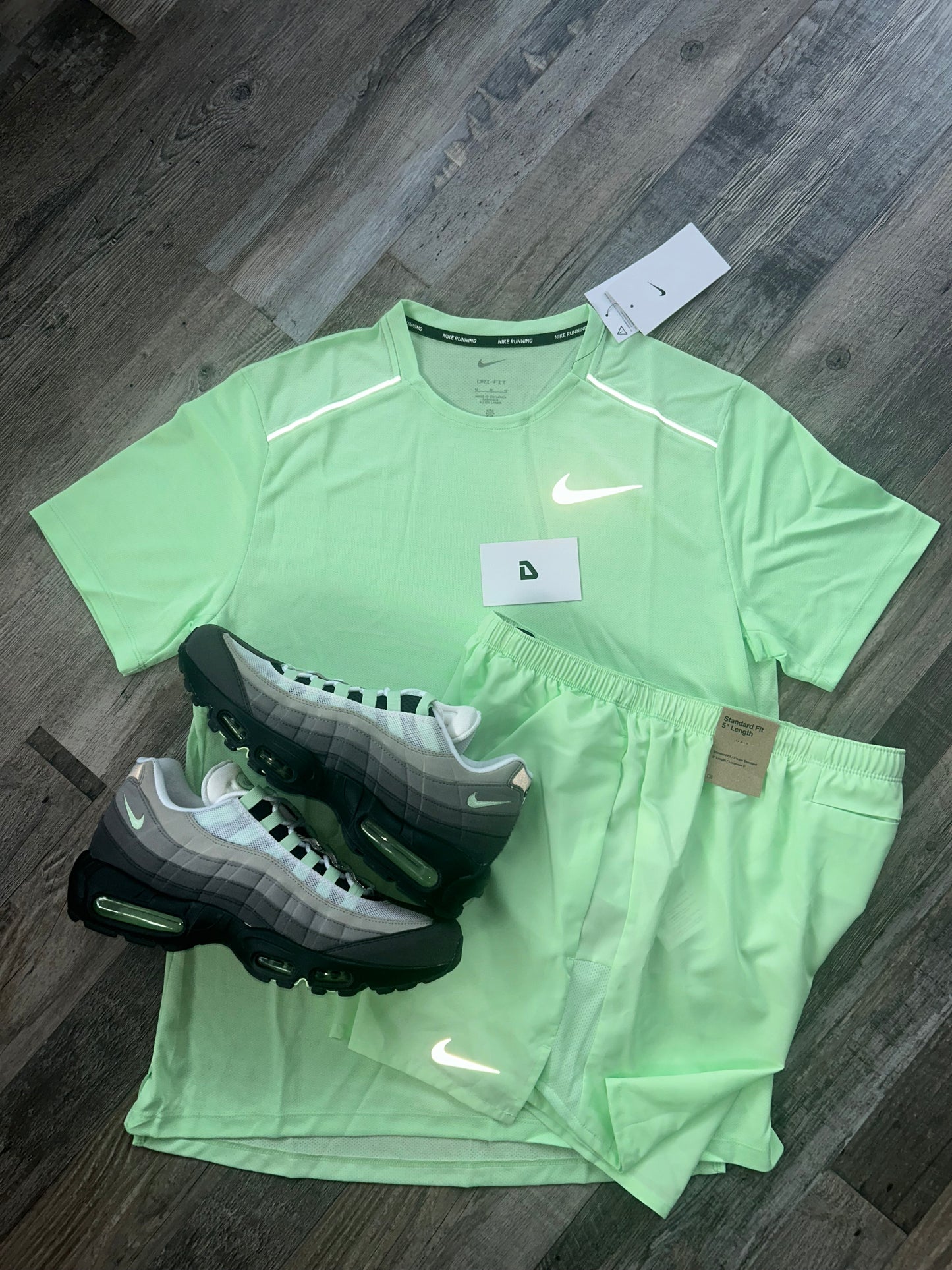 Nike miler set with shorts “Mint Green”