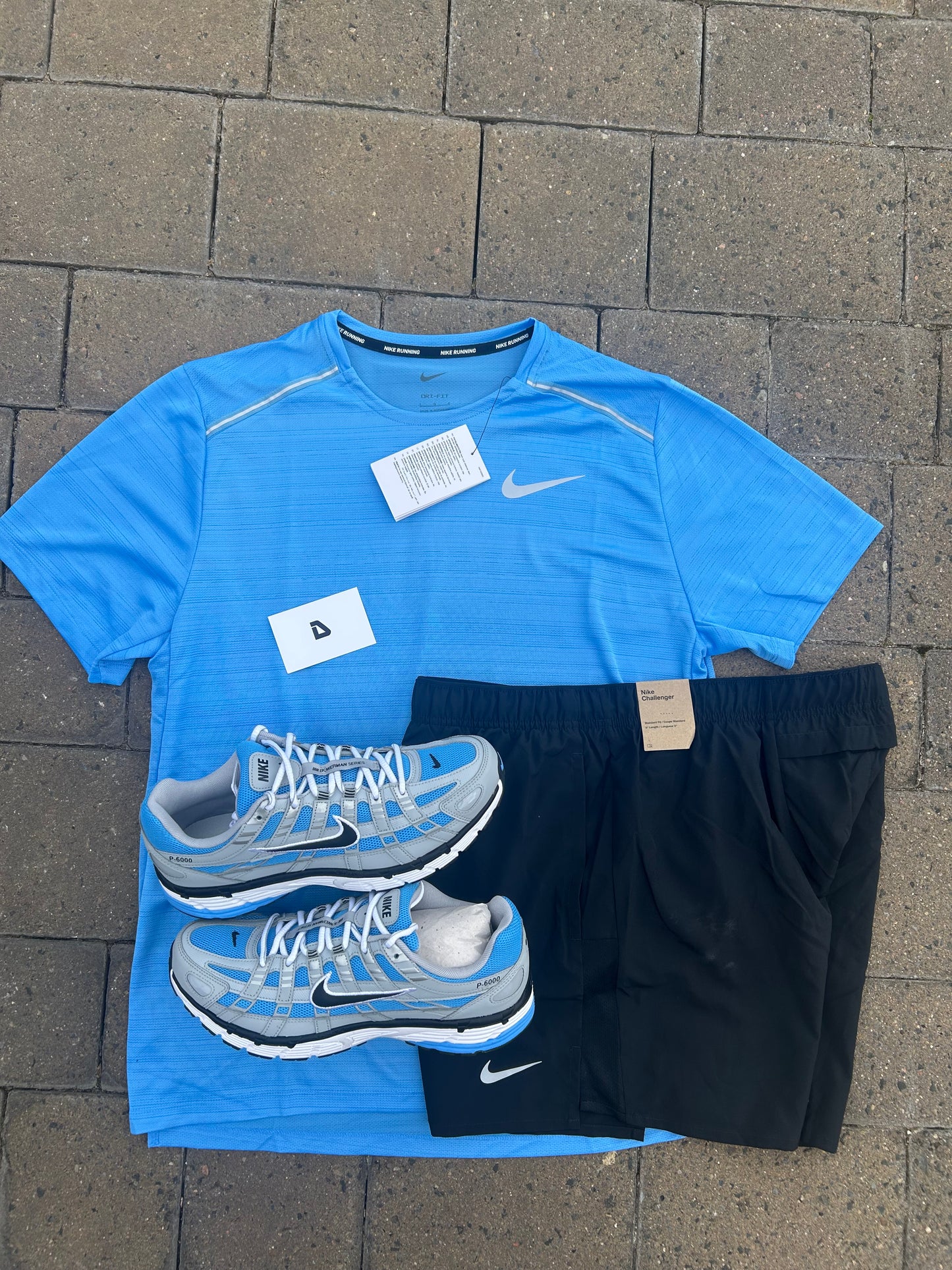 Nike miler set with shorts “Uni blue/black”
