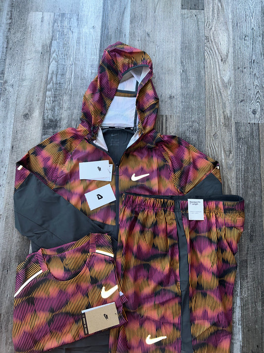Nike Windrunner set with shorts and miler “Orange/Pink”