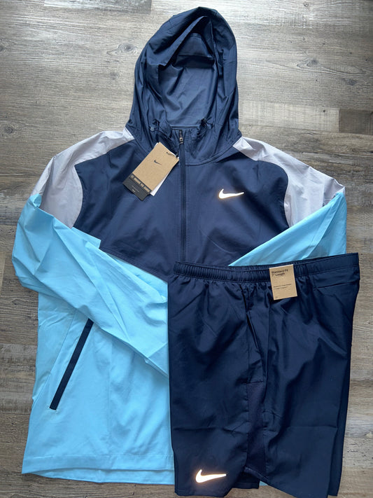 Nike Windrunner set with shorts “Aqua blue”