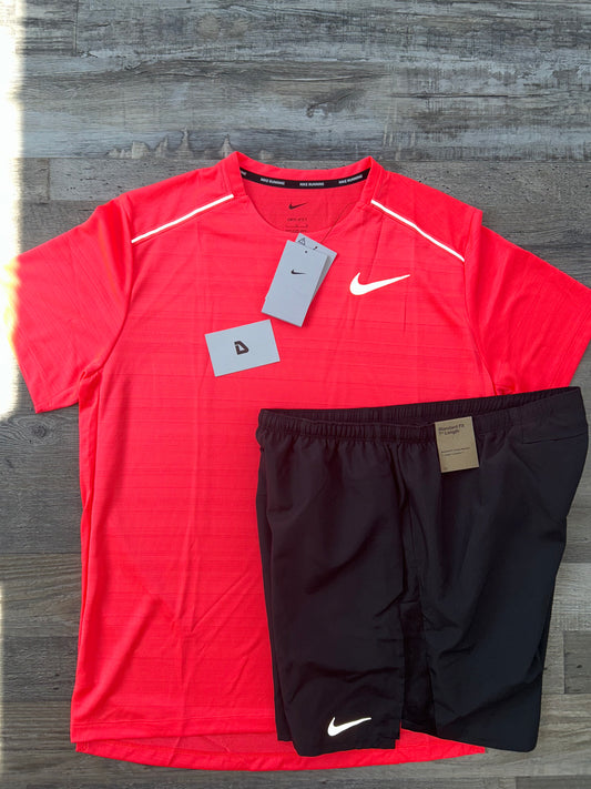 Nike miler set with shorts Hot punch