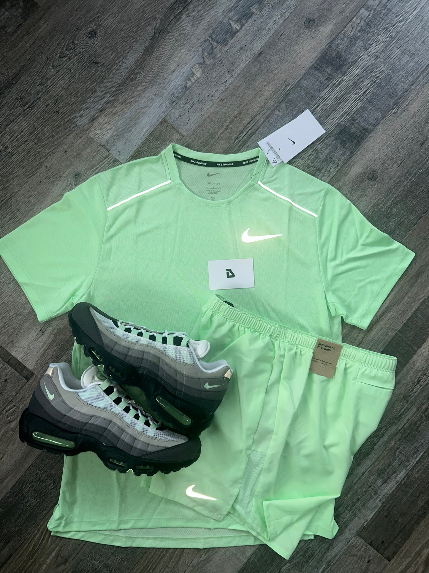 Nike miler set with shorts “Mint Green”