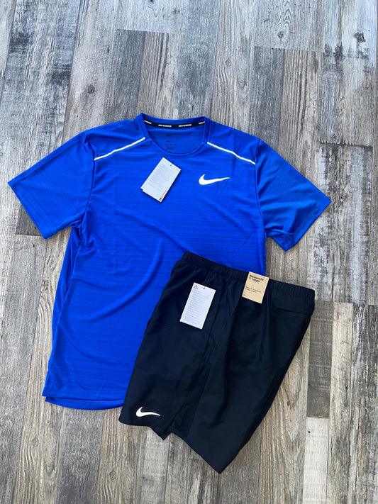 Nike miler set “Royal blue/black”