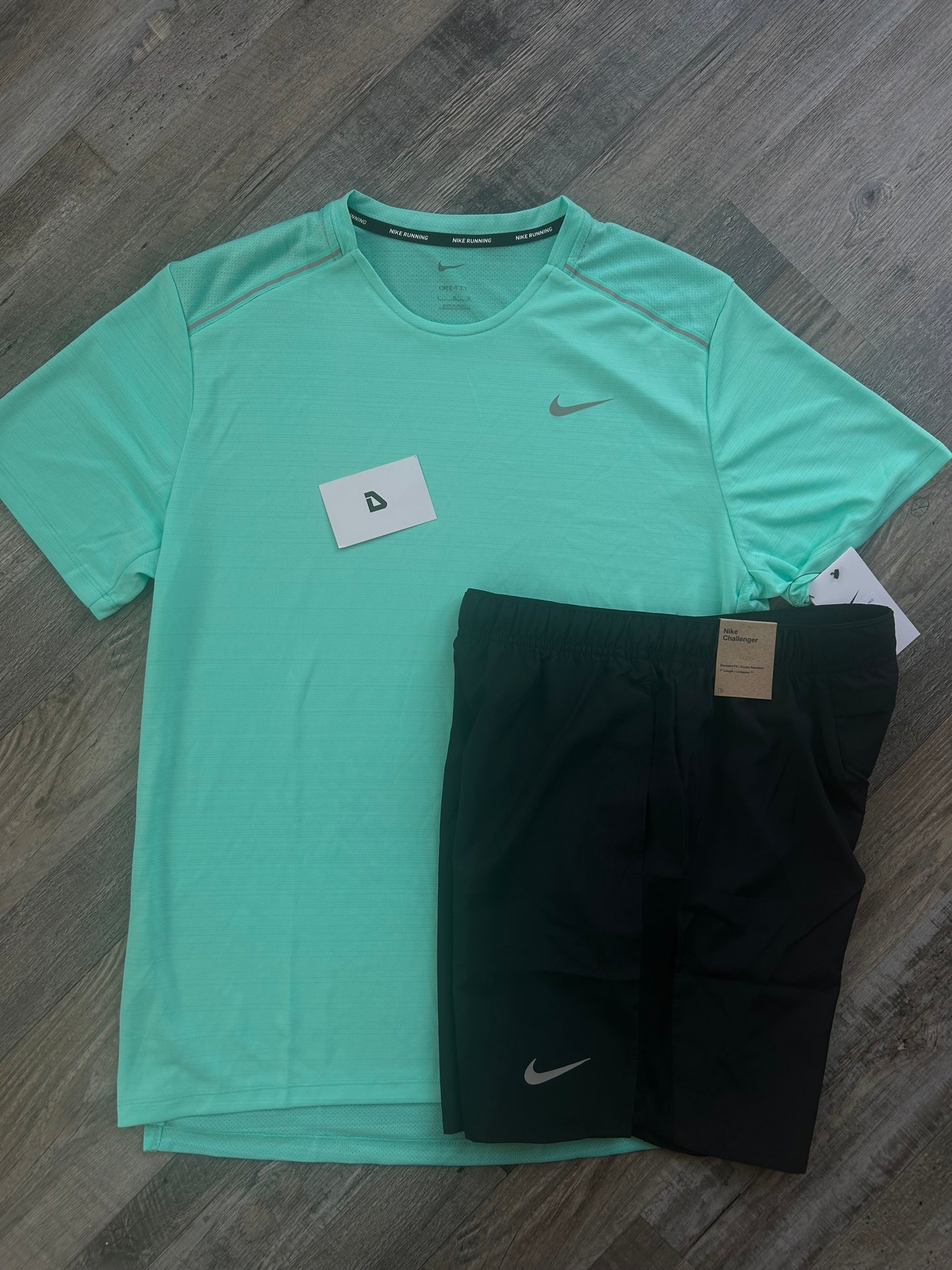 Nike miler set with shorts “Mint Green”