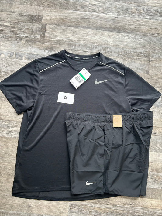 Nike miler set with shorts “Black”