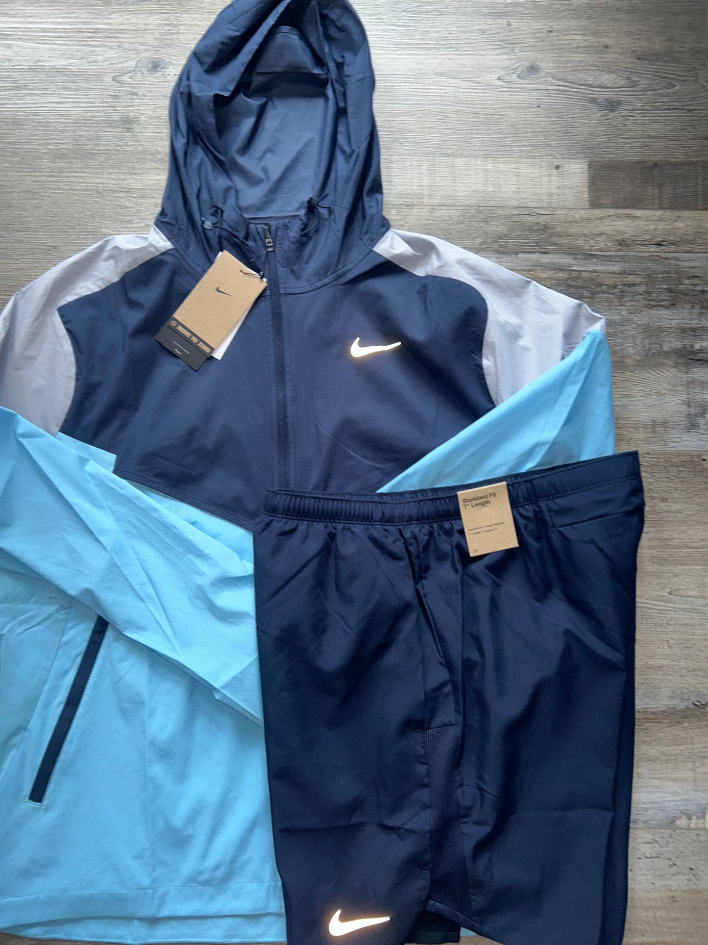 Nike Windrunner set with shorts “Aqua blue”