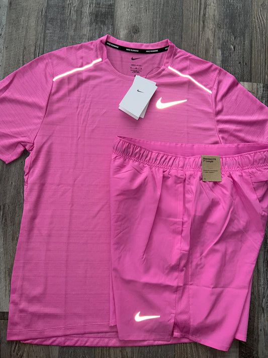 Nike miler set with shorts Hot pink