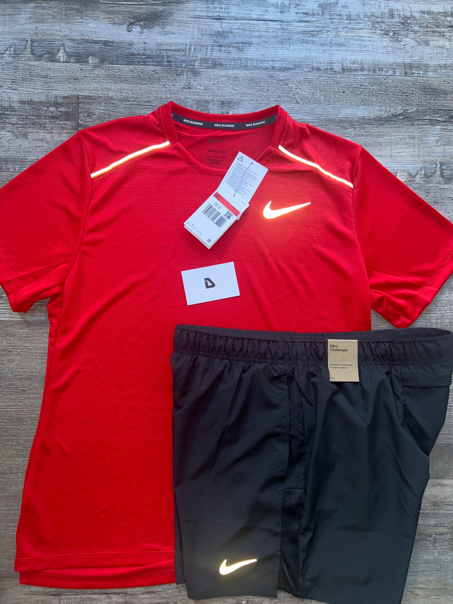 Nike miler set with shorts “Crimson Red”
