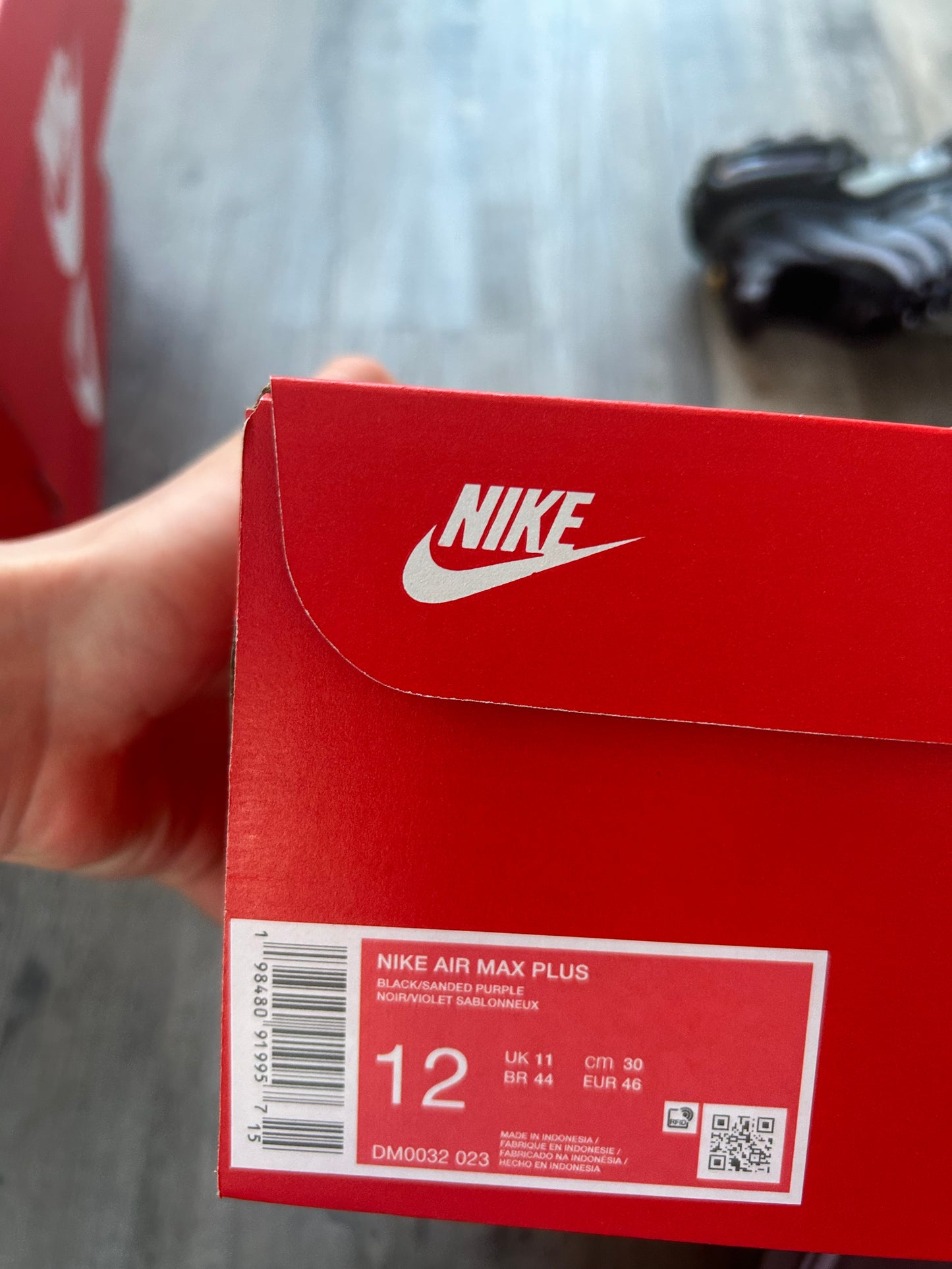 Nike air max plus “black/sanded purple”