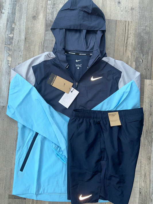 Nike Windrunner set with shorts Aqua blue