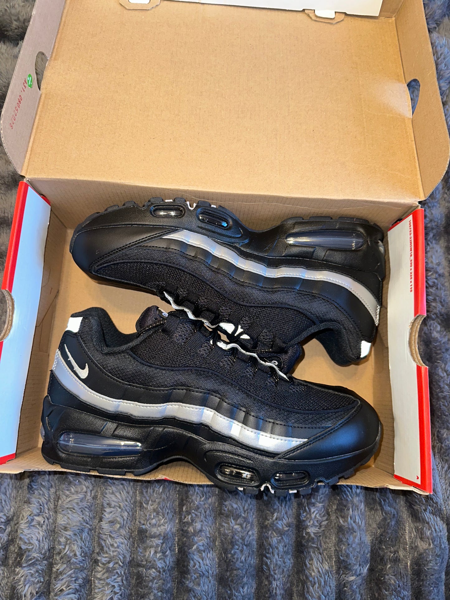 Nike air max 95 “Black White Metallic Silver” UK8.5