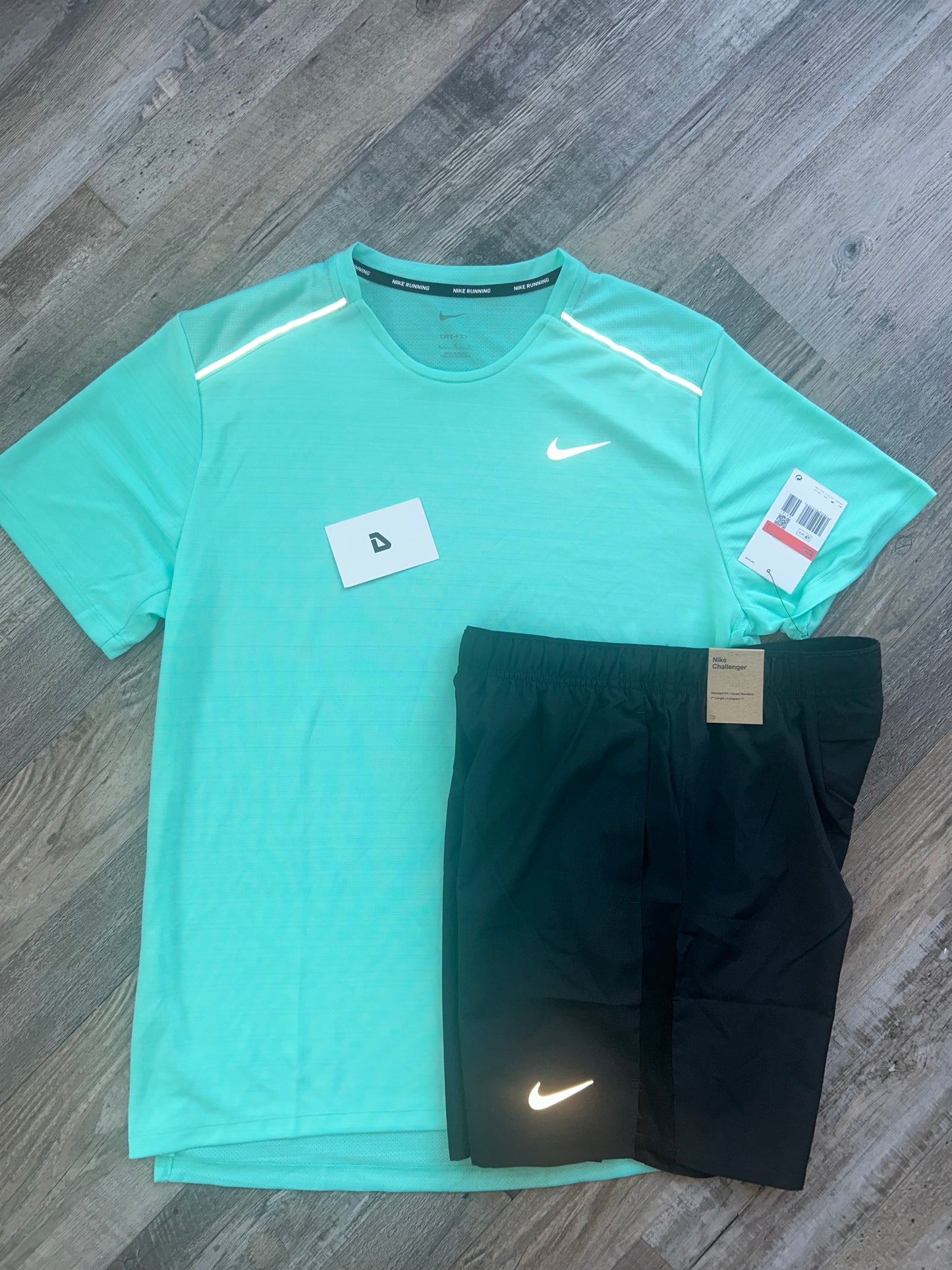 Nike miler set with shorts “Mint Green”