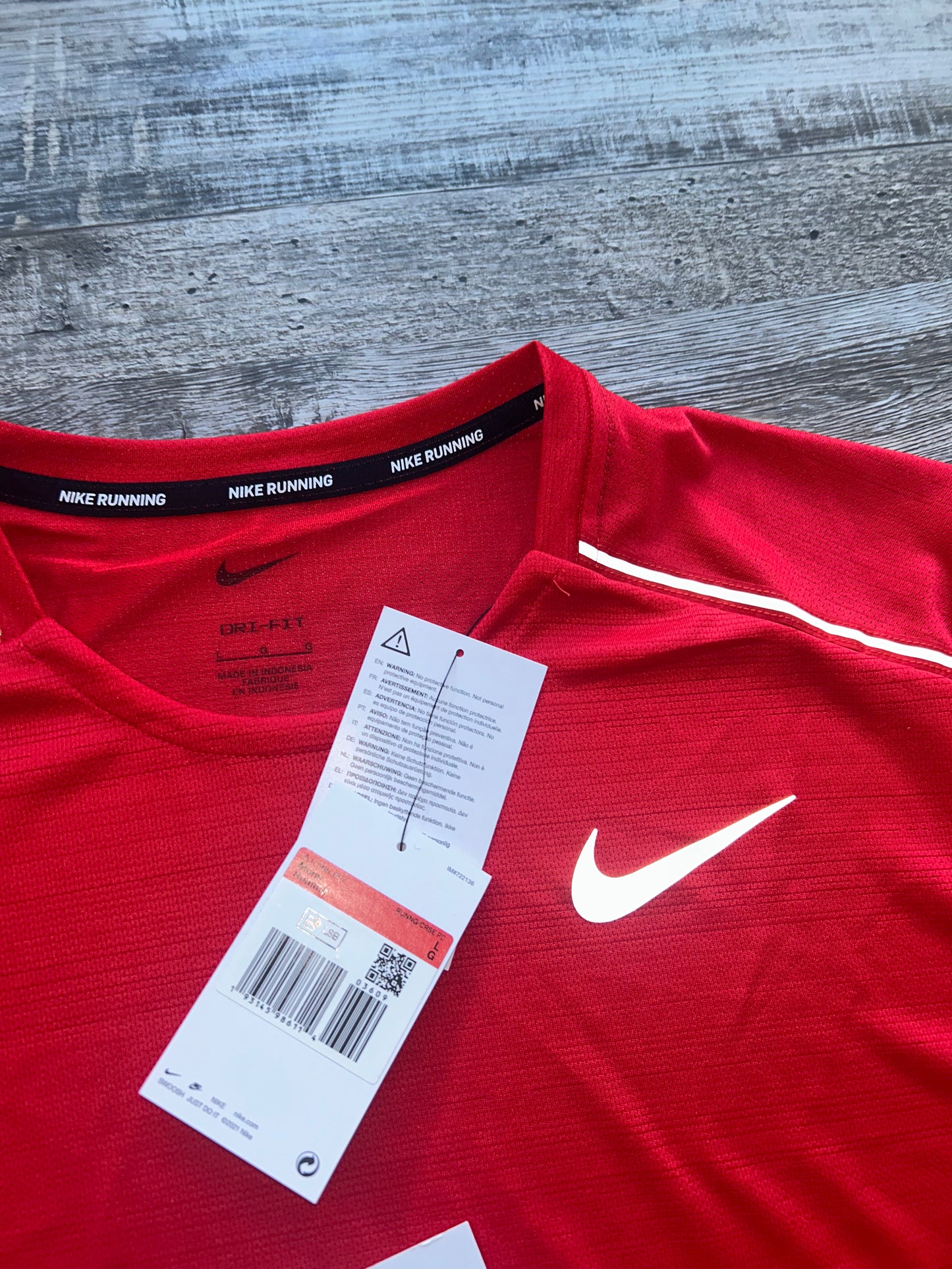 Nike miler set with shorts “Crimson Red”
