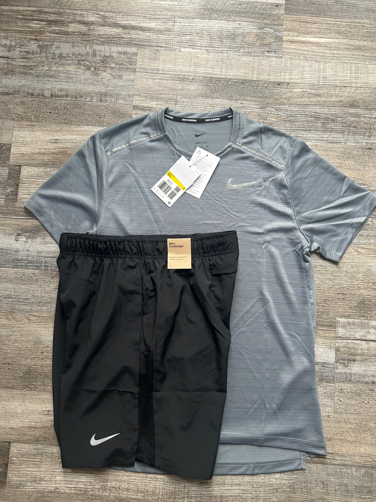Nike miler set with shorts “Smoke grey”