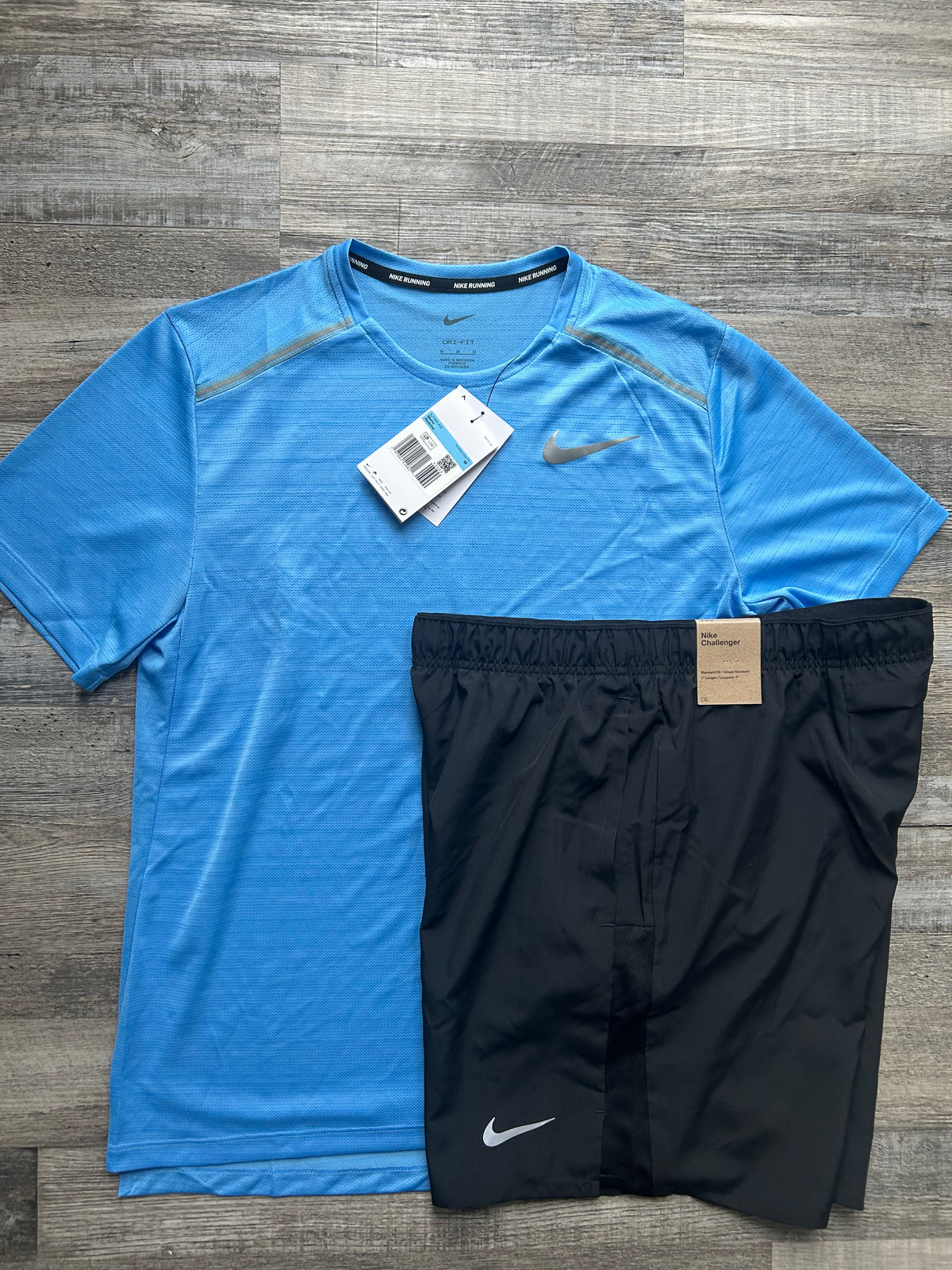 Nike miler set with shorts “University blue”