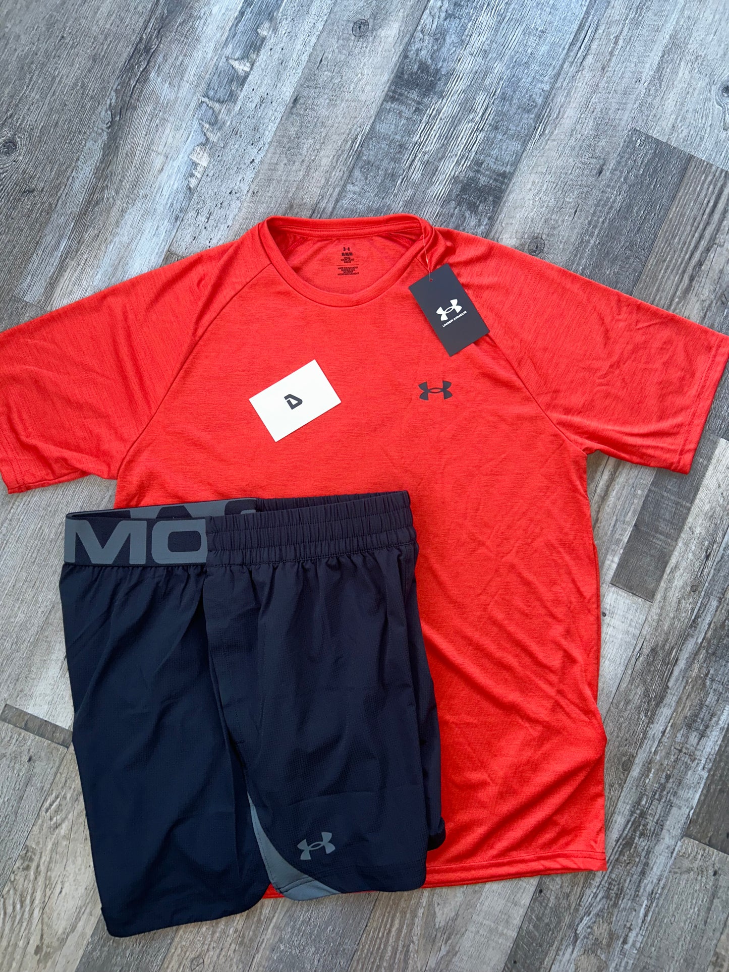 Under armour set with shorts “Red”