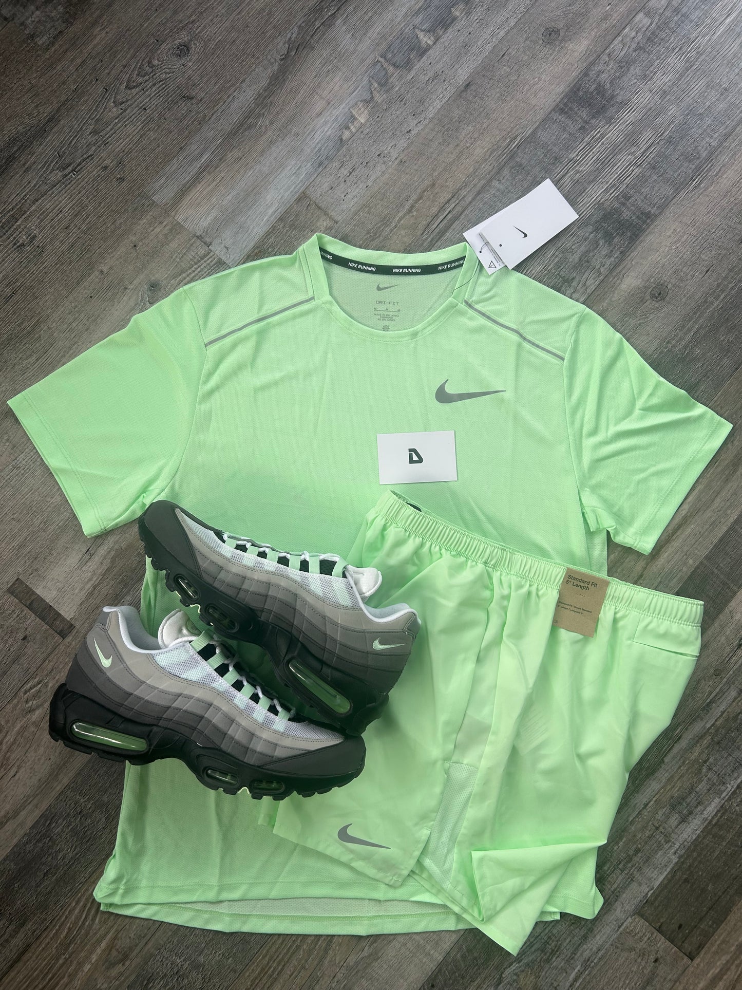 Nike miler set with shorts “Mint Green”